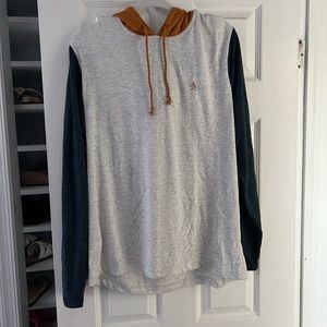 Multi color hooded long sleeve